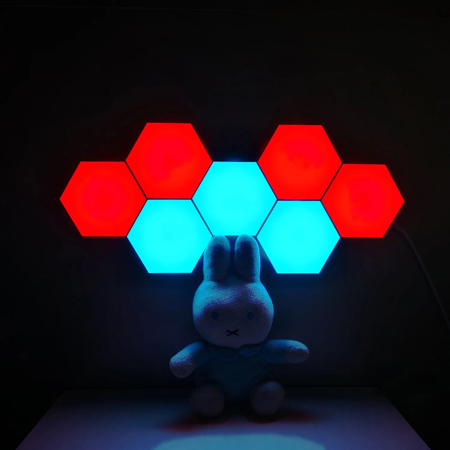 Tehoi LED naktinė lempa, šešiakampių lempų rinkinys