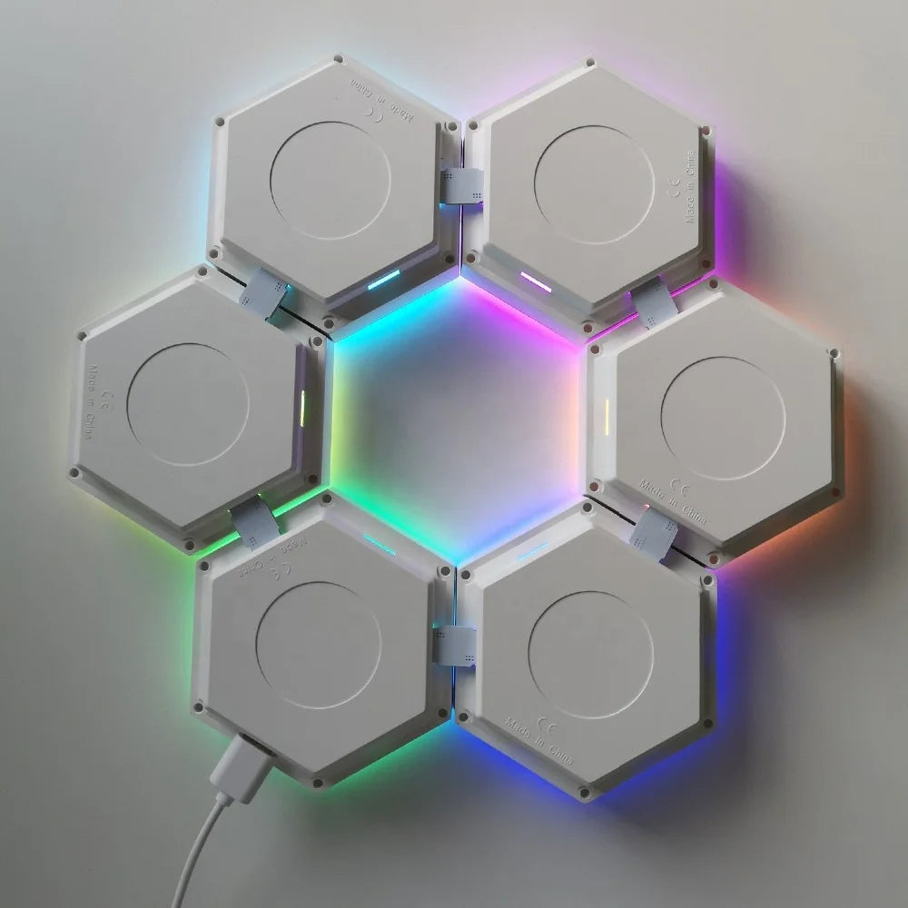 Tehoi LED naktinė lempa, šešiakampių lempų rinkinys