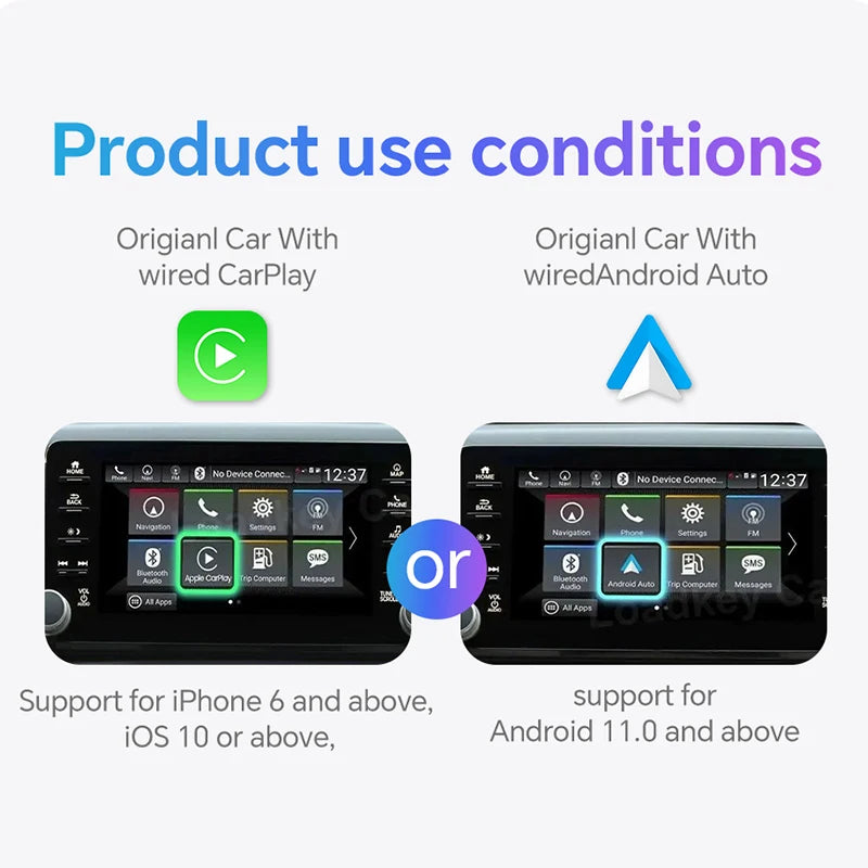 Du viename“ mini belaidis „CarPlay“ ir „Android Auto“ adapteris