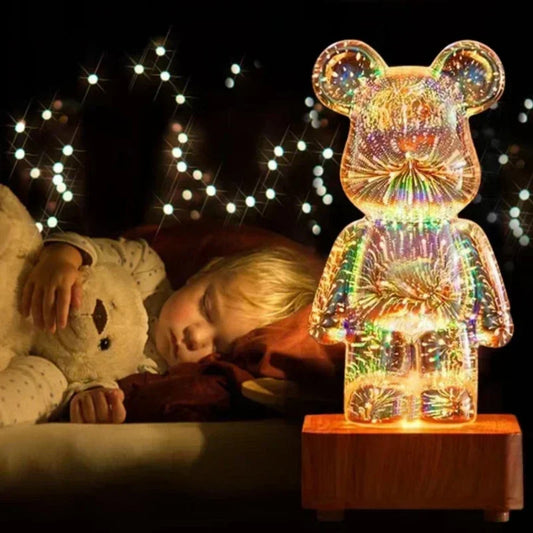 LED šviečiantis fejeverkų meškinas