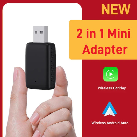 Du viename“ mini belaidis „CarPlay“ ir „Android Auto“ adapteris